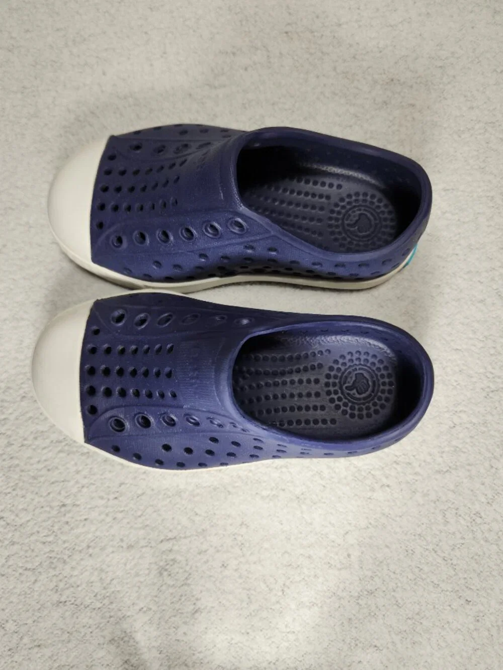 Native Kid's Navy Blue Jefferson slip-on shoes Toddler Size C7